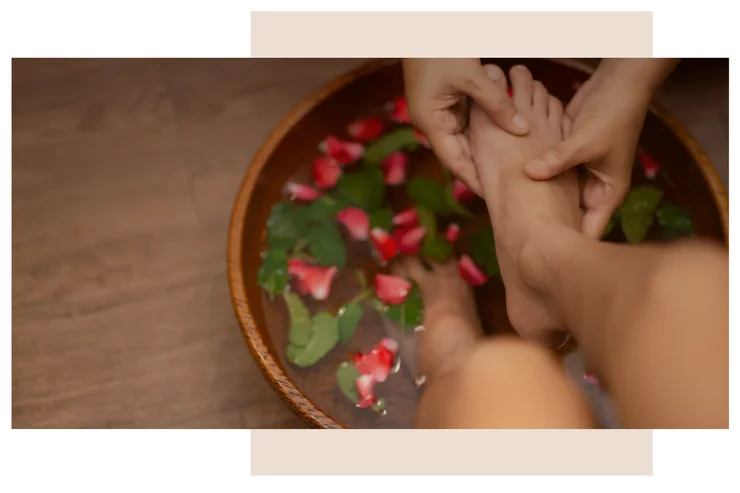 masaz s kupelom chodidiel